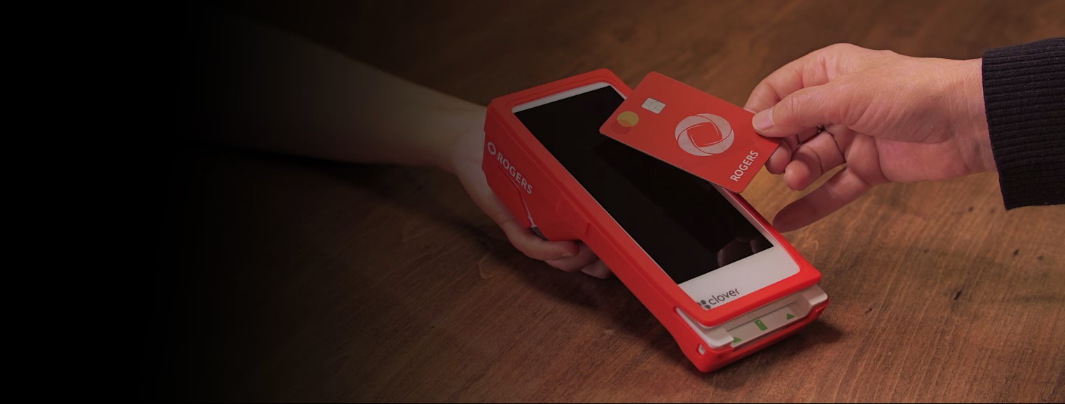 Rogers POS terminal accepting a tap payment